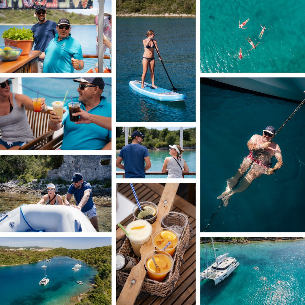 Segelurlaub in Kroatien mit Schwimmen, Stand-up-Paddling, Katamaran und entspannten Stunden in einer türkisblauen Bucht