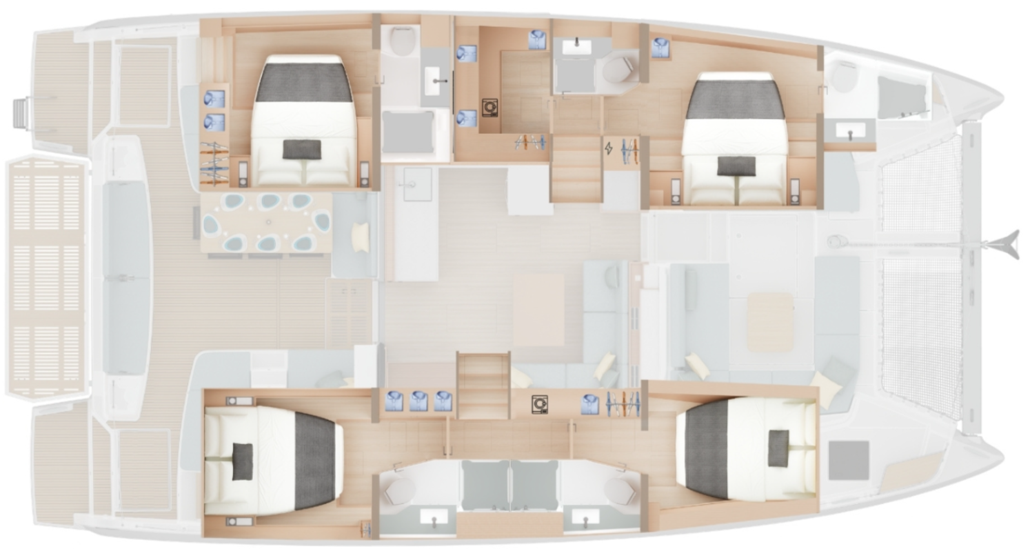 Lagoon 47 Catamaran Layout of MANAIA Lagoon 47 Catamaran Layout of MANAIA